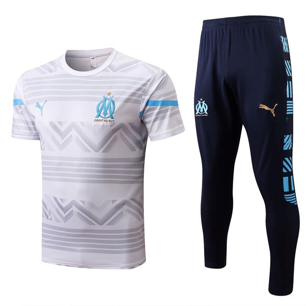 Trikot Marseille Komplett-Set 2022-23 Weiß